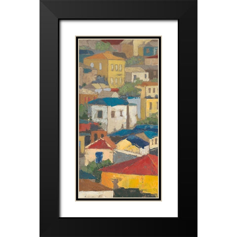 Primary Rooftops I Black Modern Wood Framed Art Print with Double Matting by Meagher, Megan