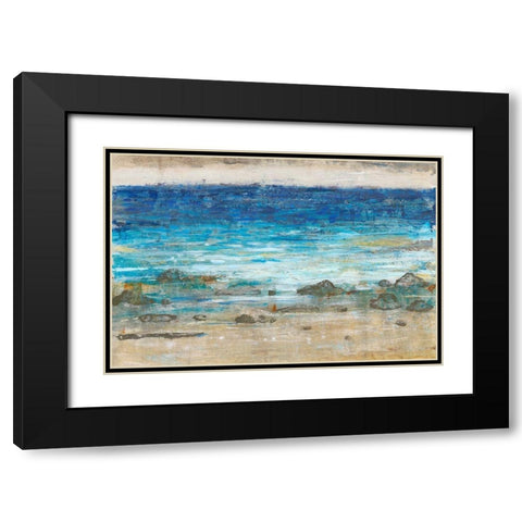 Rocky Shoreline II Black Modern Wood Framed Art Print with Double Matting by OToole, Tim