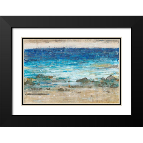 Rocky Shoreline II Black Modern Wood Framed Art Print with Double Matting by OToole, Tim