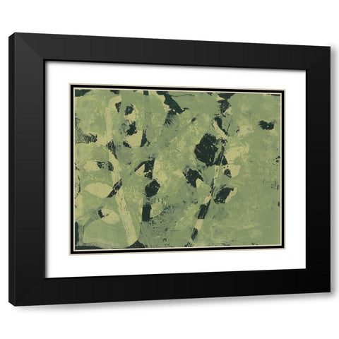 Verdant Branch I Black Modern Wood Framed Art Print with Double Matting by Moore, Regina