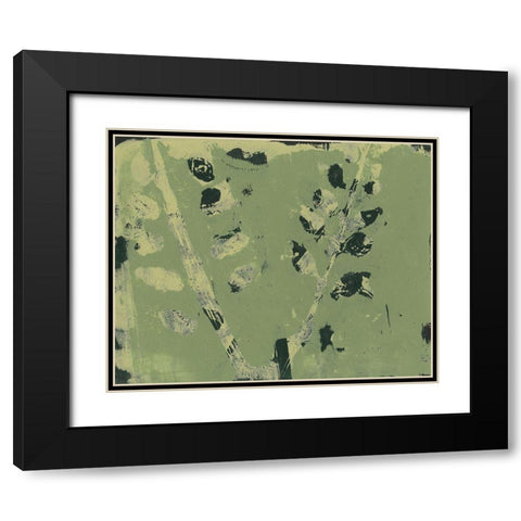 Verdant Branch II Black Modern Wood Framed Art Print with Double Matting by Moore, Regina