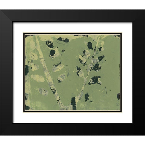 Verdant Branch II Black Modern Wood Framed Art Print with Double Matting by Moore, Regina
