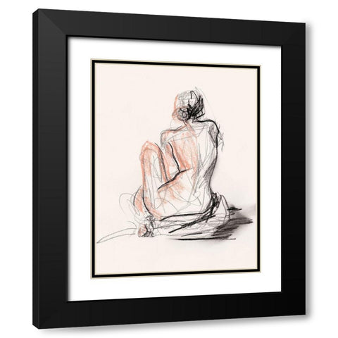 Figure Gesture II Black Modern Wood Framed Art Print with Double Matting by Parker, Jennifer Paxton