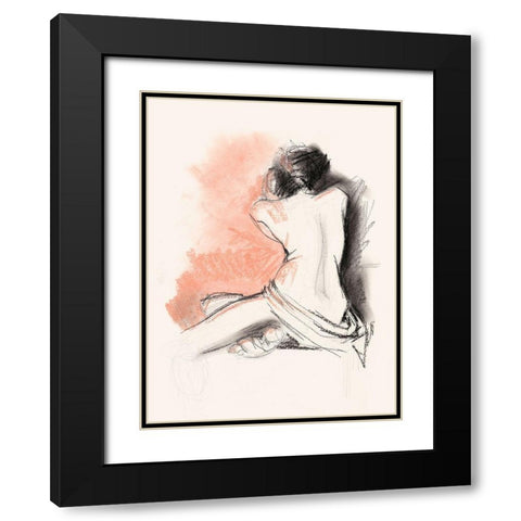 Figure Gesture III Black Modern Wood Framed Art Print with Double Matting by Parker, Jennifer Paxton