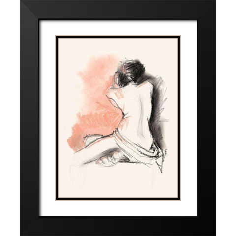 Figure Gesture III Black Modern Wood Framed Art Print with Double Matting by Parker, Jennifer Paxton