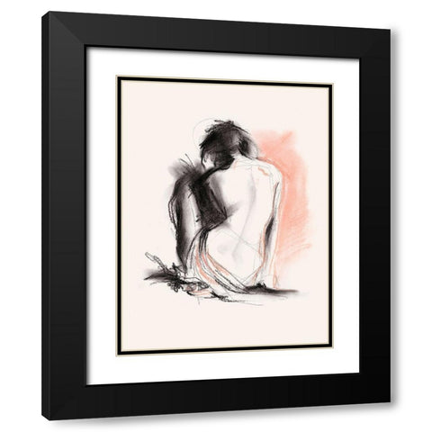 Figure Gesture IV Black Modern Wood Framed Art Print with Double Matting by Parker, Jennifer Paxton