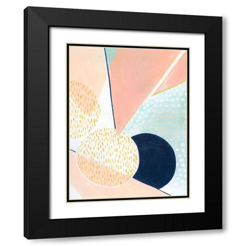 Peach Eclipse I Black Modern Wood Framed Art Print with Double Matting by Popp, Grace