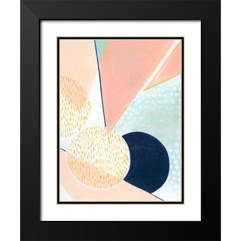 Peach Eclipse I Black Modern Wood Framed Art Print with Double Matting by Popp, Grace