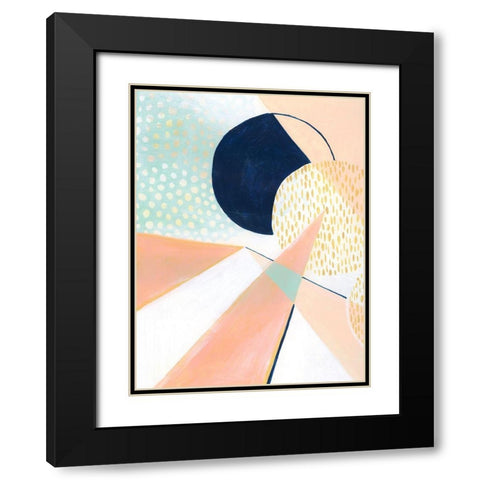Peach Eclipse II Black Modern Wood Framed Art Print with Double Matting by Popp, Grace