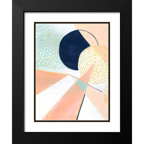 Peach Eclipse II Black Modern Wood Framed Art Print with Double Matting by Popp, Grace