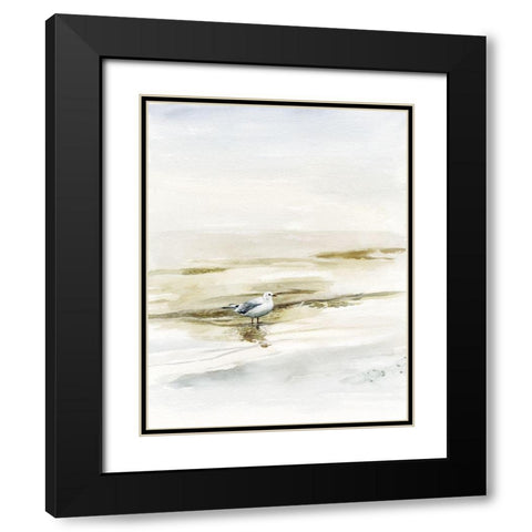 Coastal Gull I Black Modern Wood Framed Art Print with Double Matting by Borges, Victoria