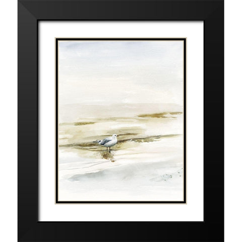 Coastal Gull I Black Modern Wood Framed Art Print with Double Matting by Borges, Victoria