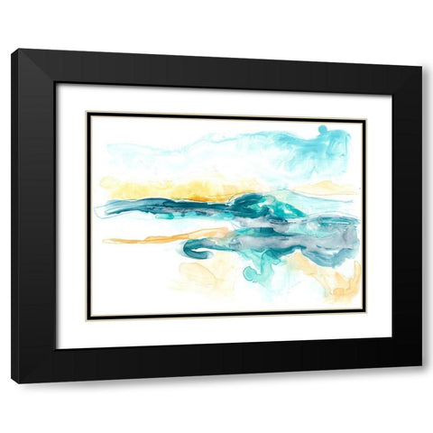 Liquid Lakebed I Black Modern Wood Framed Art Print with Double Matting by Vess, June Erica