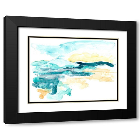Liquid Lakebed II Black Modern Wood Framed Art Print with Double Matting by Vess, June Erica