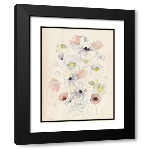 Garden Whisper I Black Modern Wood Framed Art Print with Double Matting by Popp, Grace