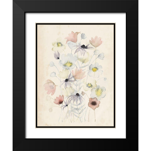 Garden Whisper I Black Modern Wood Framed Art Print with Double Matting by Popp, Grace