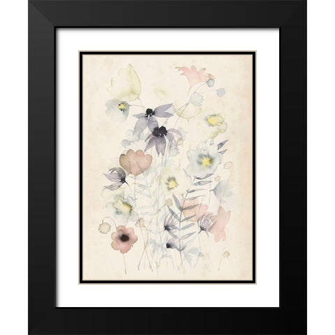 Garden Whisper II Black Modern Wood Framed Art Print with Double Matting by Popp, Grace