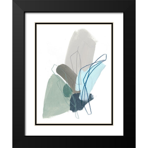Coda I Black Modern Wood Framed Art Print with Double Matting by Vess, June Erica