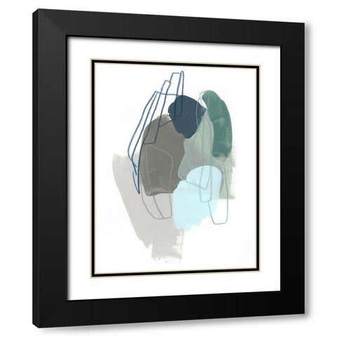 Coda II Black Modern Wood Framed Art Print with Double Matting by Vess, June Erica