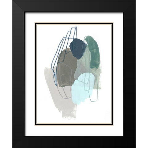 Coda II Black Modern Wood Framed Art Print with Double Matting by Vess, June Erica