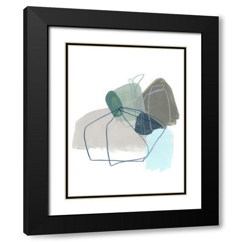 Coda III Black Modern Wood Framed Art Print with Double Matting by Vess, June Erica