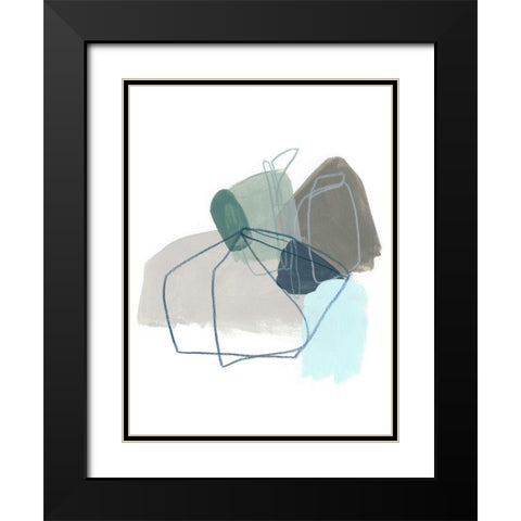 Coda III Black Modern Wood Framed Art Print with Double Matting by Vess, June Erica