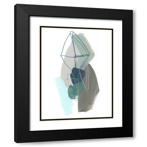 Coda V Black Modern Wood Framed Art Print with Double Matting by Vess, June Erica