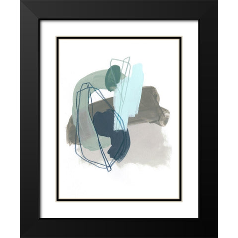 Coda IX Black Modern Wood Framed Art Print with Double Matting by Vess, June Erica