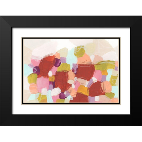 Color Cartography I Black Modern Wood Framed Art Print with Double Matting by Vess, June Erica