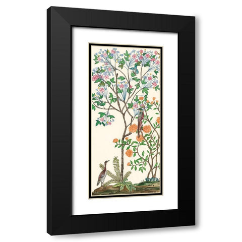 Traditional Chinoiserie I Black Modern Wood Framed Art Print with Double Matting by Wang, Melissa