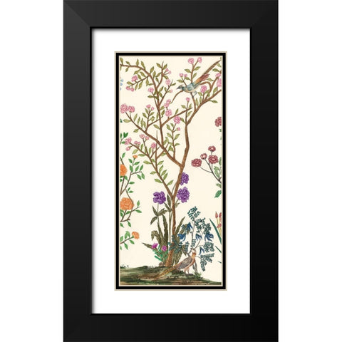 Traditional Chinoiserie II Black Modern Wood Framed Art Print with Double Matting by Wang, Melissa
