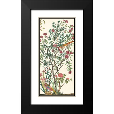 Traditional Chinoiserie III Black Modern Wood Framed Art Print with Double Matting by Wang, Melissa