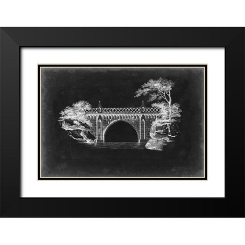 Bridge Schematic I Black Modern Wood Framed Art Print with Double Matting by Vision Studio