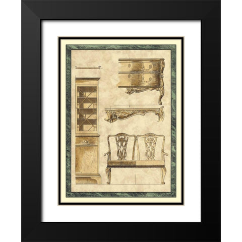 Chippendale Furniture I Black Modern Wood Framed Art Print with Double Matting by Vision Studio