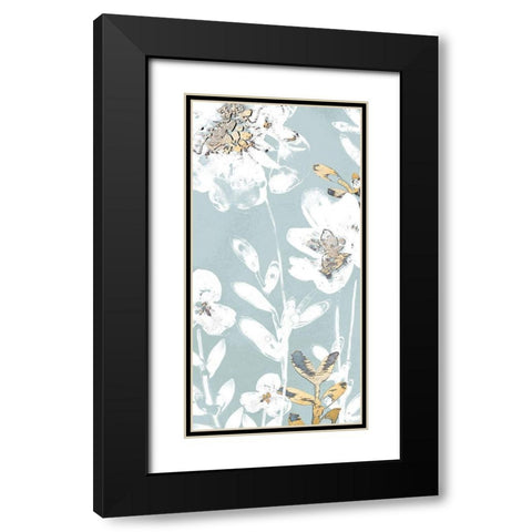 Blossom Patina III Black Modern Wood Framed Art Print with Double Matting by Vess, June Erica