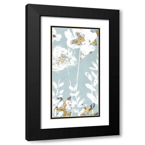Blossom Patina IV Black Modern Wood Framed Art Print with Double Matting by Vess, June Erica