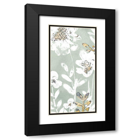 Blossom Patina V Black Modern Wood Framed Art Print with Double Matting by Vess, June Erica