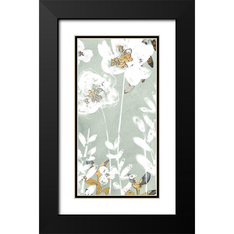 Blossom Patina VI Black Modern Wood Framed Art Print with Double Matting by Vess, June Erica