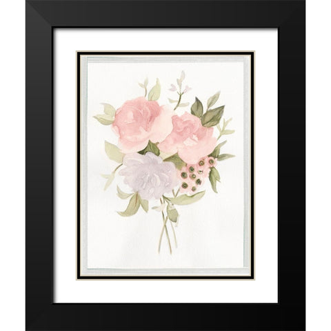 Soft Bouquet II Black Modern Wood Framed Art Print with Double Matting by Scarvey, Emma