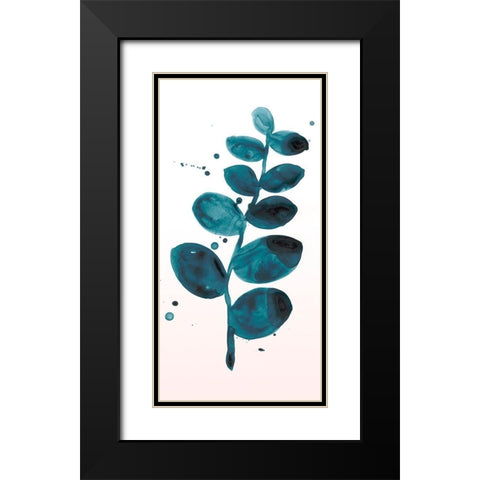 Stems in Indigo I Black Modern Wood Framed Art Print with Double Matting by Vess, June Erica