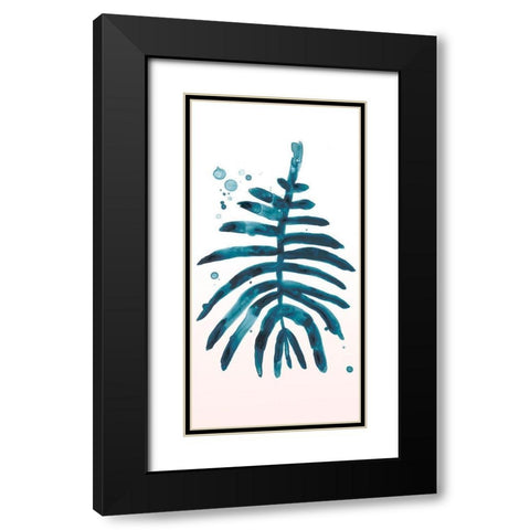 Stems in Indigo II Black Modern Wood Framed Art Print with Double Matting by Vess, June Erica