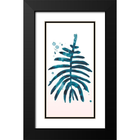 Stems in Indigo II Black Modern Wood Framed Art Print with Double Matting by Vess, June Erica