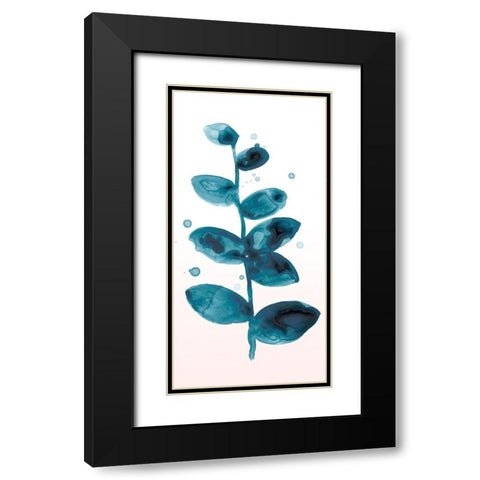 Stems in Indigo III Black Modern Wood Framed Art Print with Double Matting by Vess, June Erica