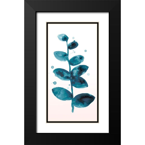 Stems in Indigo III Black Modern Wood Framed Art Print with Double Matting by Vess, June Erica