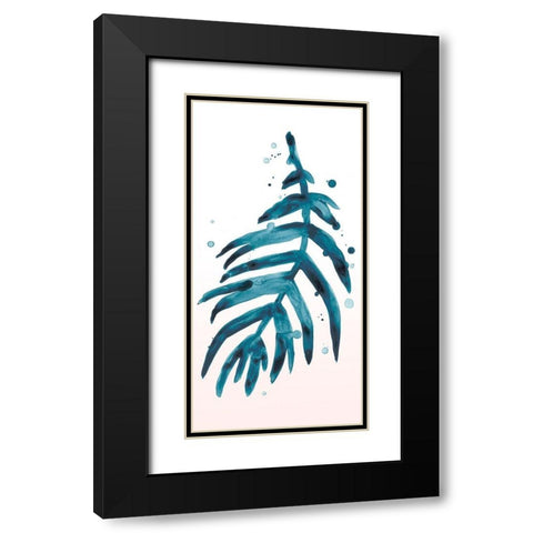 Stems in Indigo IV Black Modern Wood Framed Art Print with Double Matting by Vess, June Erica
