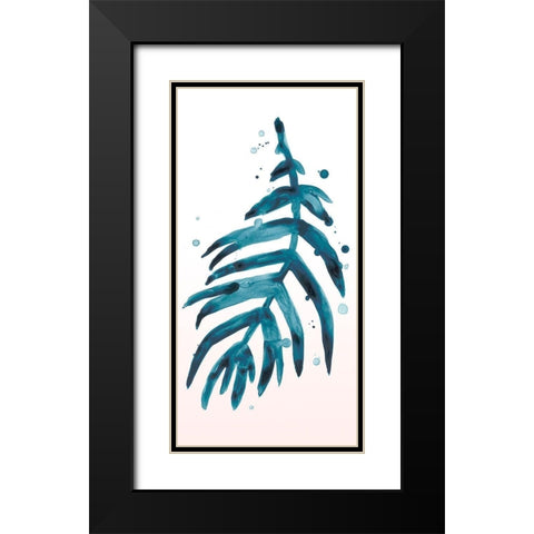 Stems in Indigo IV Black Modern Wood Framed Art Print with Double Matting by Vess, June Erica