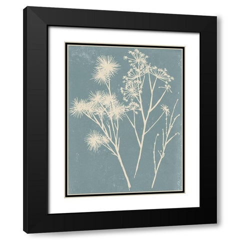 Small Spray I Black Modern Wood Framed Art Print with Double Matting by Wang, Melissa