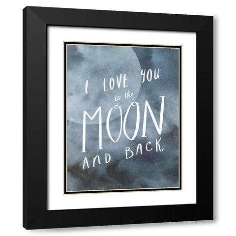 Celestial Love III Black Modern Wood Framed Art Print with Double Matting by Borges, Victoria
