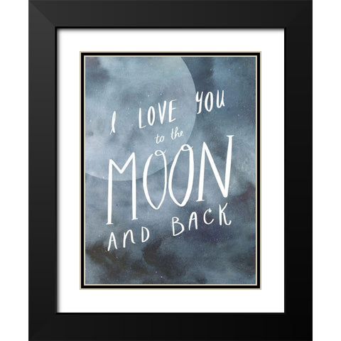Celestial Love III Black Modern Wood Framed Art Print with Double Matting by Borges, Victoria