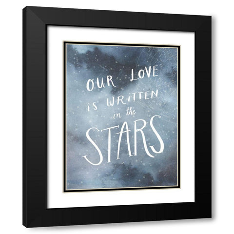Celestial Love IV Black Modern Wood Framed Art Print with Double Matting by Borges, Victoria